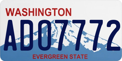 WA license plate ADO7772