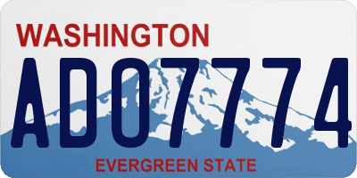 WA license plate ADO7774