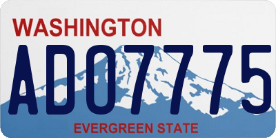 WA license plate ADO7775