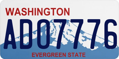 WA license plate ADO7776