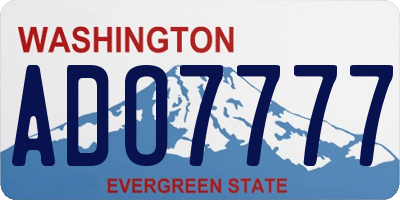 WA license plate ADO7777