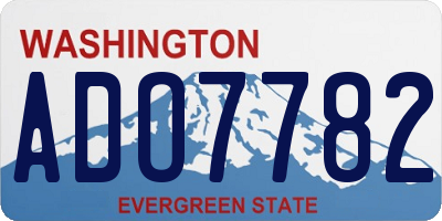 WA license plate ADO7782