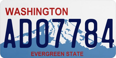 WA license plate ADO7784