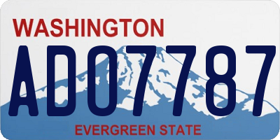 WA license plate ADO7787