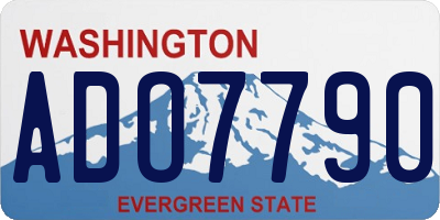 WA license plate ADO7790