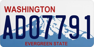 WA license plate ADO7791