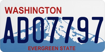 WA license plate ADO7797