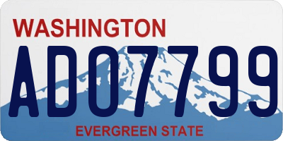 WA license plate ADO7799