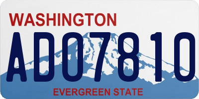 WA license plate ADO7810