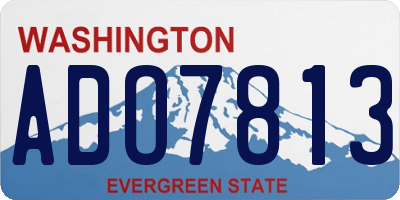 WA license plate ADO7813