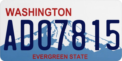 WA license plate ADO7815