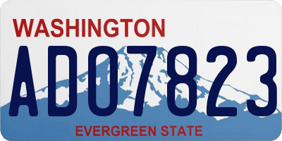 WA license plate ADO7823