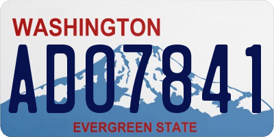 WA license plate ADO7841