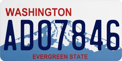 WA license plate ADO7846