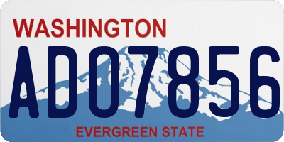 WA license plate ADO7856