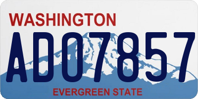 WA license plate ADO7857