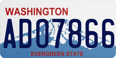 WA license plate ADO7866
