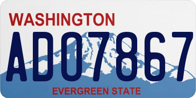 WA license plate ADO7867