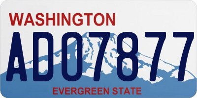 WA license plate ADO7877