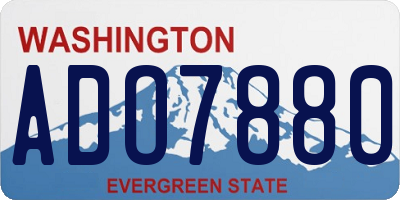 WA license plate ADO7880