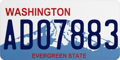 WA license plate ADO7883