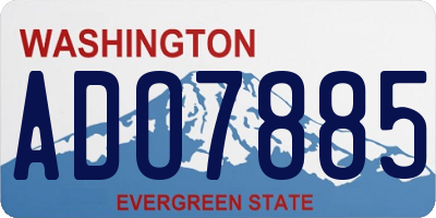 WA license plate ADO7885