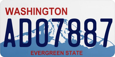 WA license plate ADO7887