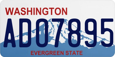 WA license plate ADO7895