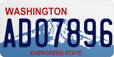 WA license plate ADO7896