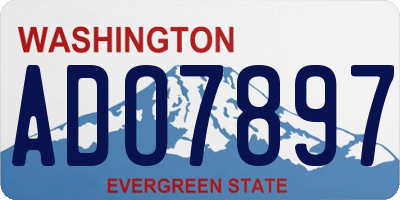 WA license plate ADO7897