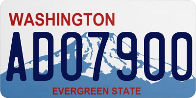 WA license plate ADO7900