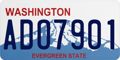 WA license plate ADO7901