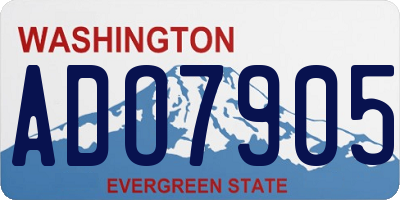 WA license plate ADO7905