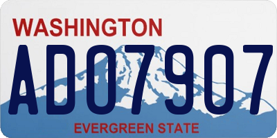 WA license plate ADO7907
