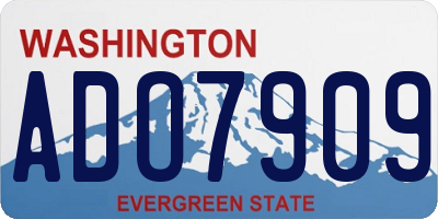 WA license plate ADO7909
