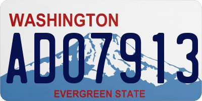 WA license plate ADO7913