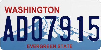 WA license plate ADO7915