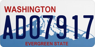 WA license plate ADO7917