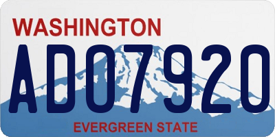WA license plate ADO7920
