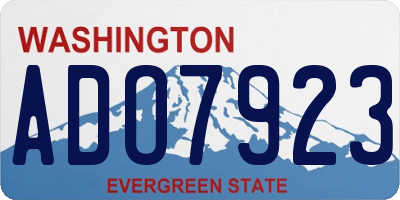 WA license plate ADO7923