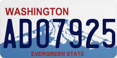 WA license plate ADO7925