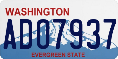 WA license plate ADO7937