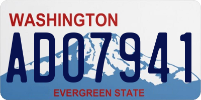 WA license plate ADO7941