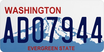 WA license plate ADO7944