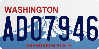 WA license plate ADO7946