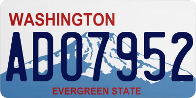 WA license plate ADO7952