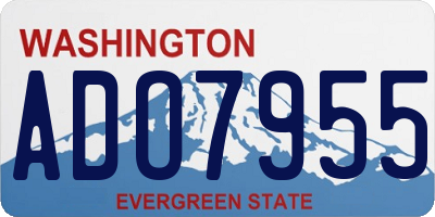 WA license plate ADO7955