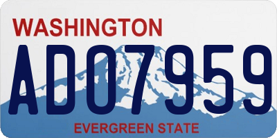 WA license plate ADO7959