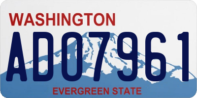 WA license plate ADO7961