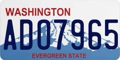 WA license plate ADO7965